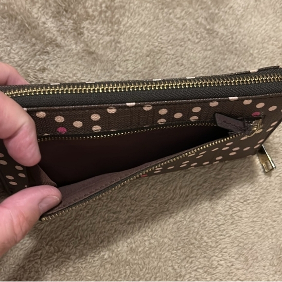 Fossil Brown Polka Dot Wallet - Picture 8 of 10